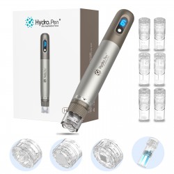 Dr Pen Hydra Pen H3 Microneedle Pen - Professional Adjustable Serum Applicator - Adjustable Electric Derma pen Microneedle for Face Home Use - 6 Cartridges ( 2PCS H12 + 2PCS Nano-HR + 2PCS Nano-HS)