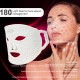 CLETINA Led Face Mask Light Therapy, Flexible Silicone 7 Colors Light,Portable Anti-Aging LED MASK, Red & Blue Light Therapy for Wrinkles, Rejuvenation & Tightening,Wrinkle Reduction